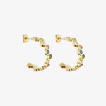 Colorful Hoops - 18 karat guldbelagt