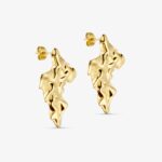 Rustic Big Earring - 18 karat guldbelagt