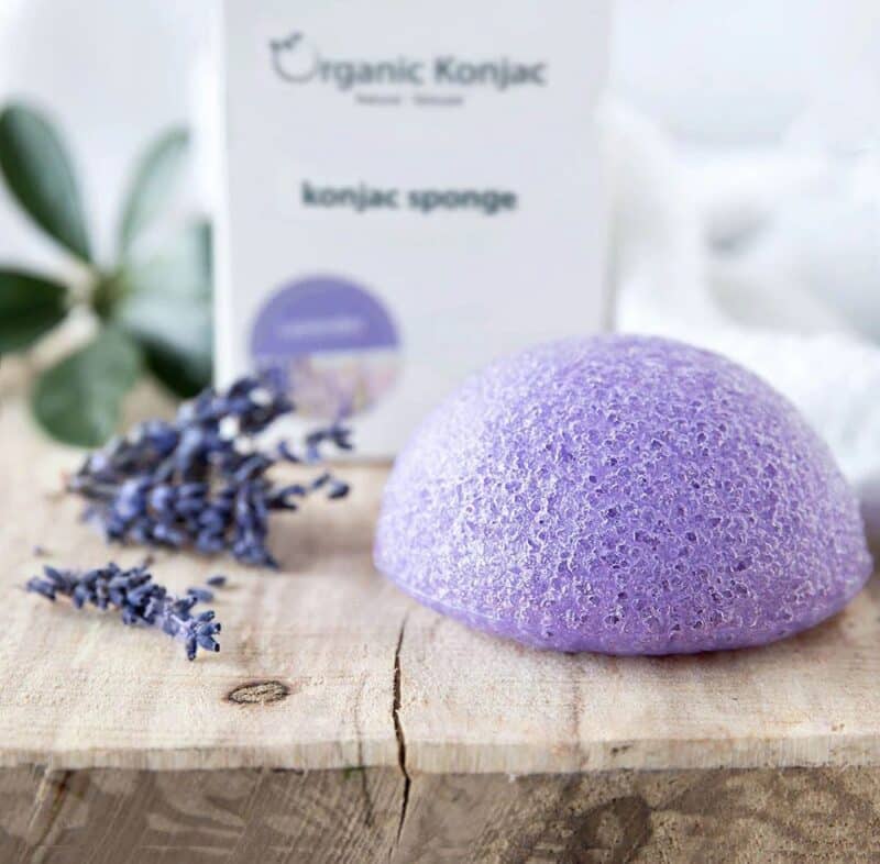 Organic Konjac Lavendel svamp