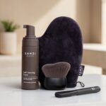 Self-tanning foam + self-tanning brush + glove
